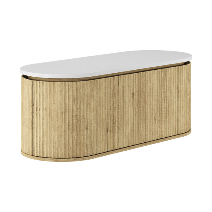 Fienza Empire Pill Wall Hung Vanity Cabinet - Scandi Oak