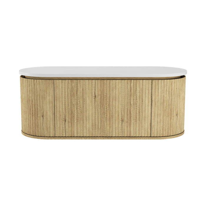 Fienza Empire Pill Wall Hung Vanity Cabinet - Scandi Oak