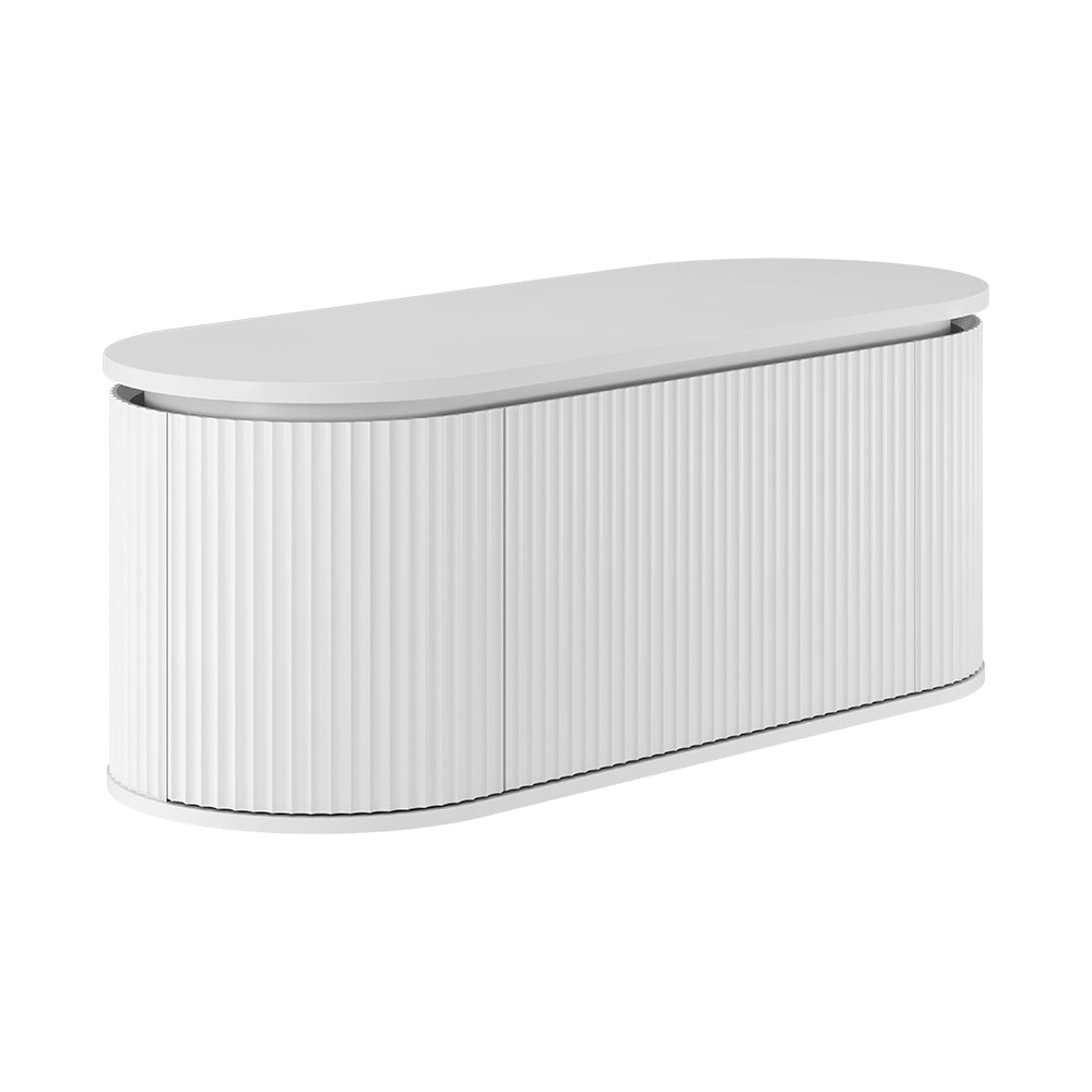 Fienza Empire Pill Wall Hung Vanity Cabinet - Satin White