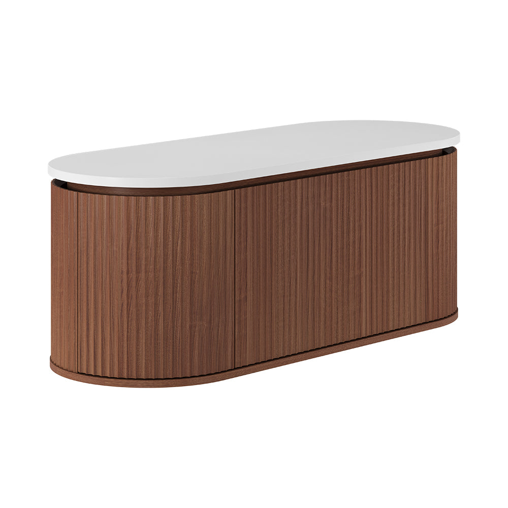 Fienza Empire Pill Wall Hung Vanity Cabinet - Walnut