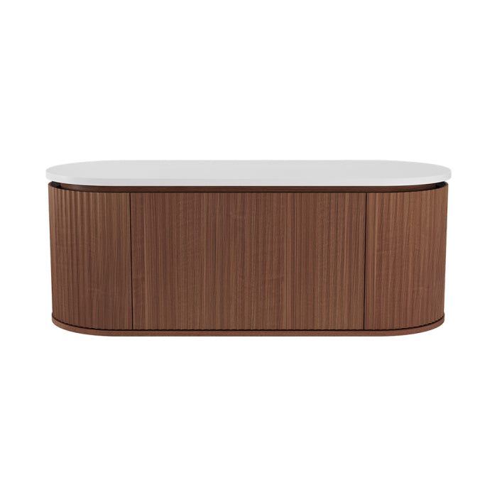 Fienza Empire Pill Wall Hung Vanity Cabinet - Walnut