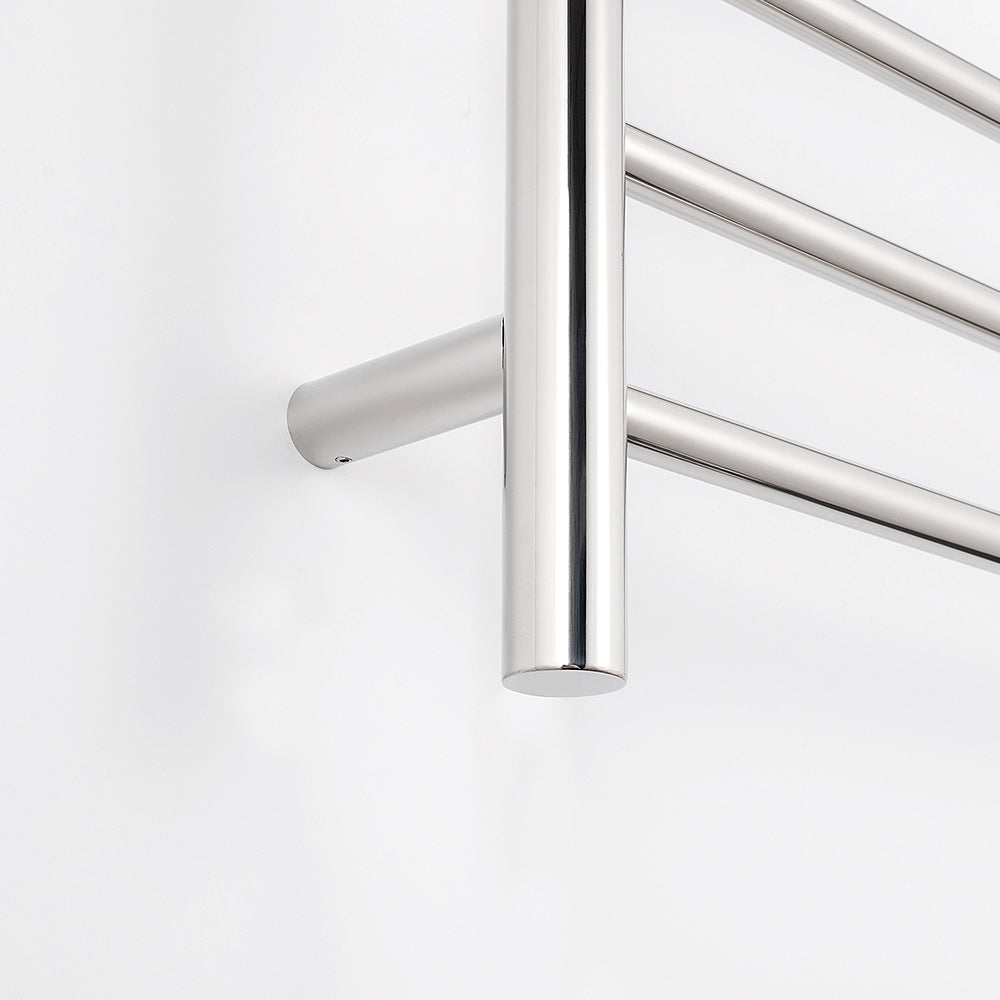 Radiant Heating Round Bars 240V Heated Towel Rail Polished 430 x 1100