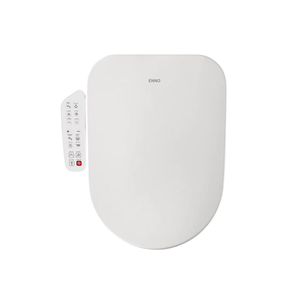Enno Premium Electric Smart Bidet Toilet Seat With Side Remote - Gloss White
