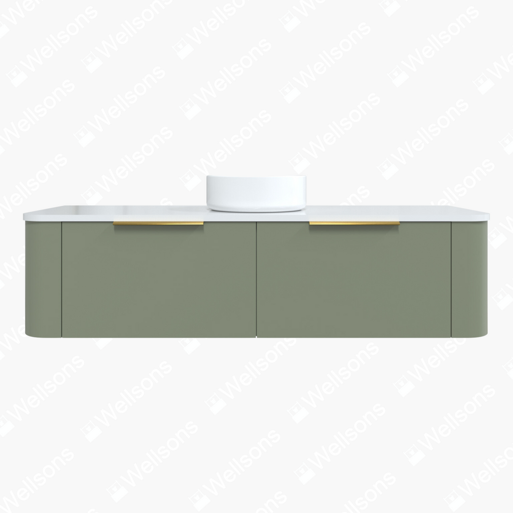 Timberline Santos Flat Panel Painted Wall Hung Vanity with Above Counter Basin