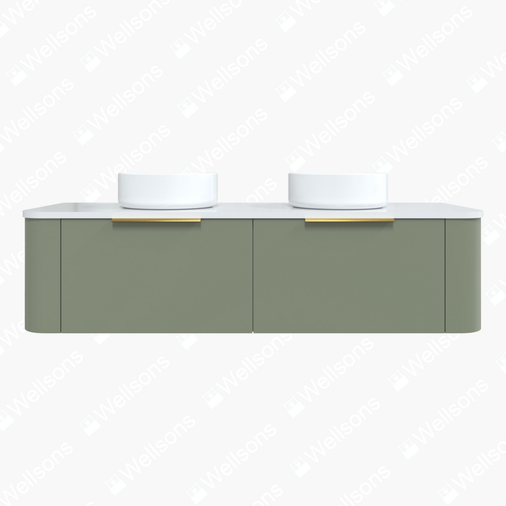 Timberline Santos Flat Panel Painted Wall Hung Vanity with Above Counter Basin