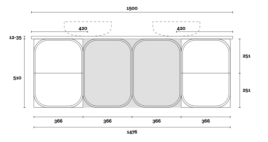 Marquis Port Wall Hung Vanity