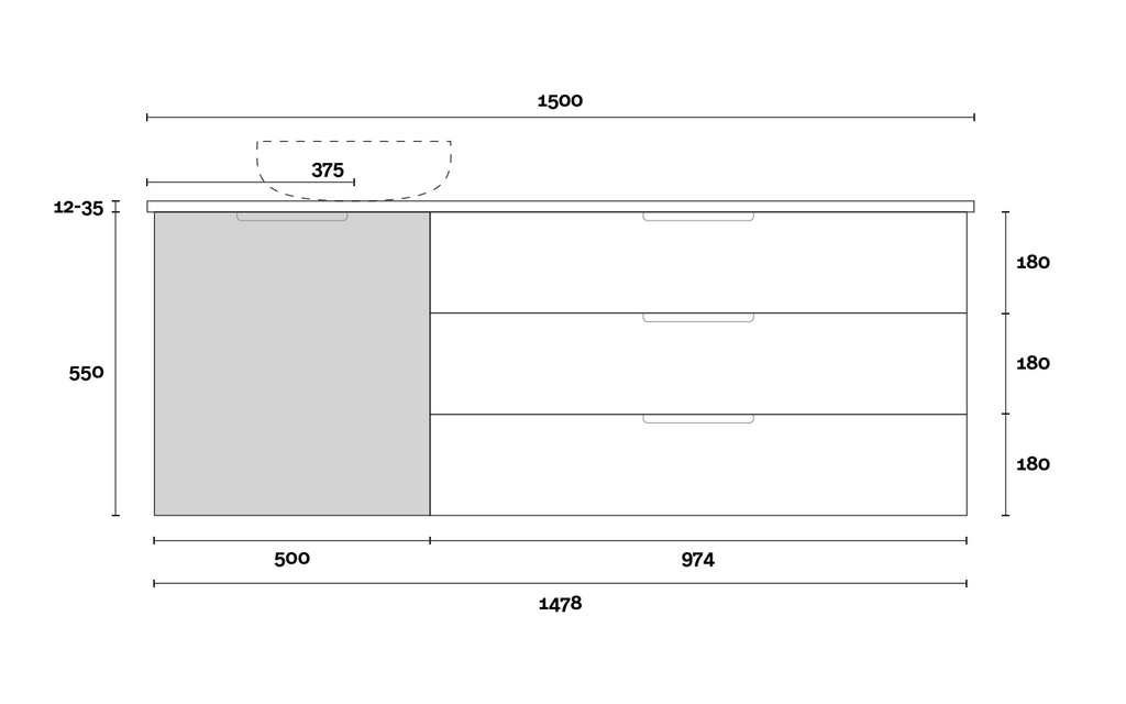 Marquis Shortland Wall Hung Vanity