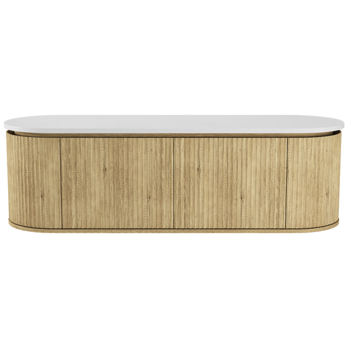 Fienza Empire Pill Wall Hung Vanity Cabinet - Scandi Oak