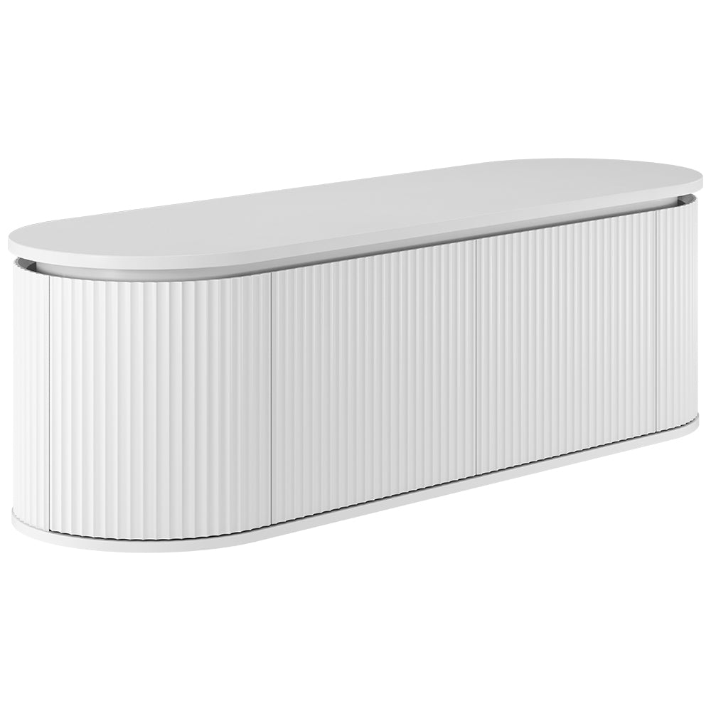 Fienza Empire Pill Wall Hung Vanity Cabinet - Satin White