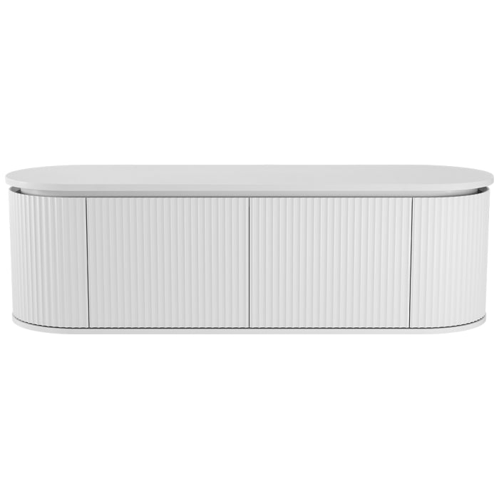 Fienza Empire Pill Wall Hung Vanity Cabinet - Satin White