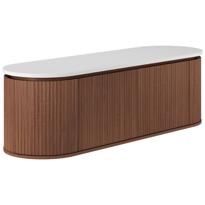 Fienza Empire Pill Wall Hung Vanity Cabinet - Walnut