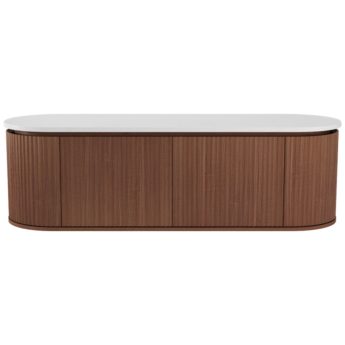 Fienza Empire Pill Wall Hung Vanity Cabinet - Walnut