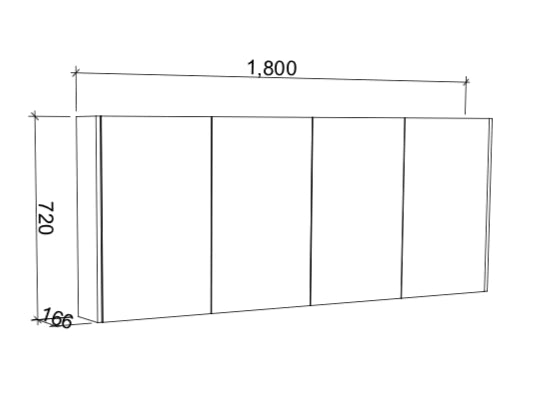 Timberline Sanremo Shaving Cabinet