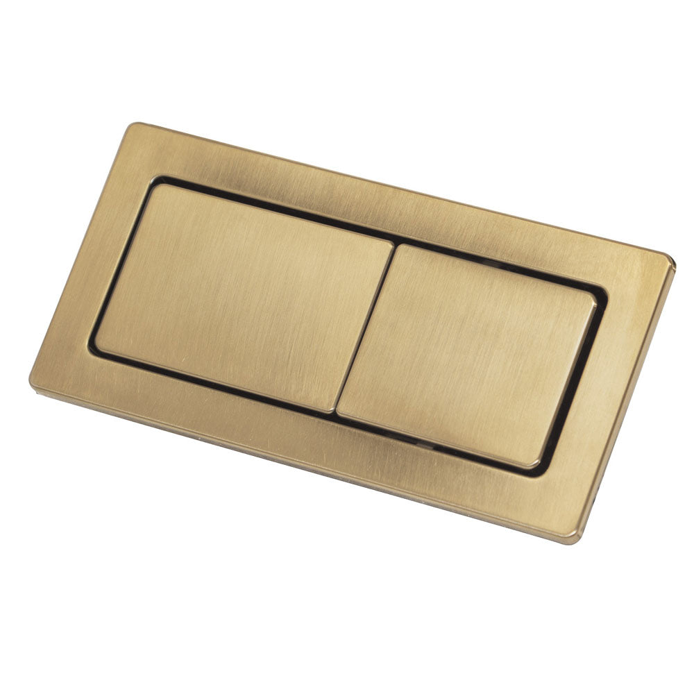 Fienza Rectangular Flush Buttons - Urban Brass