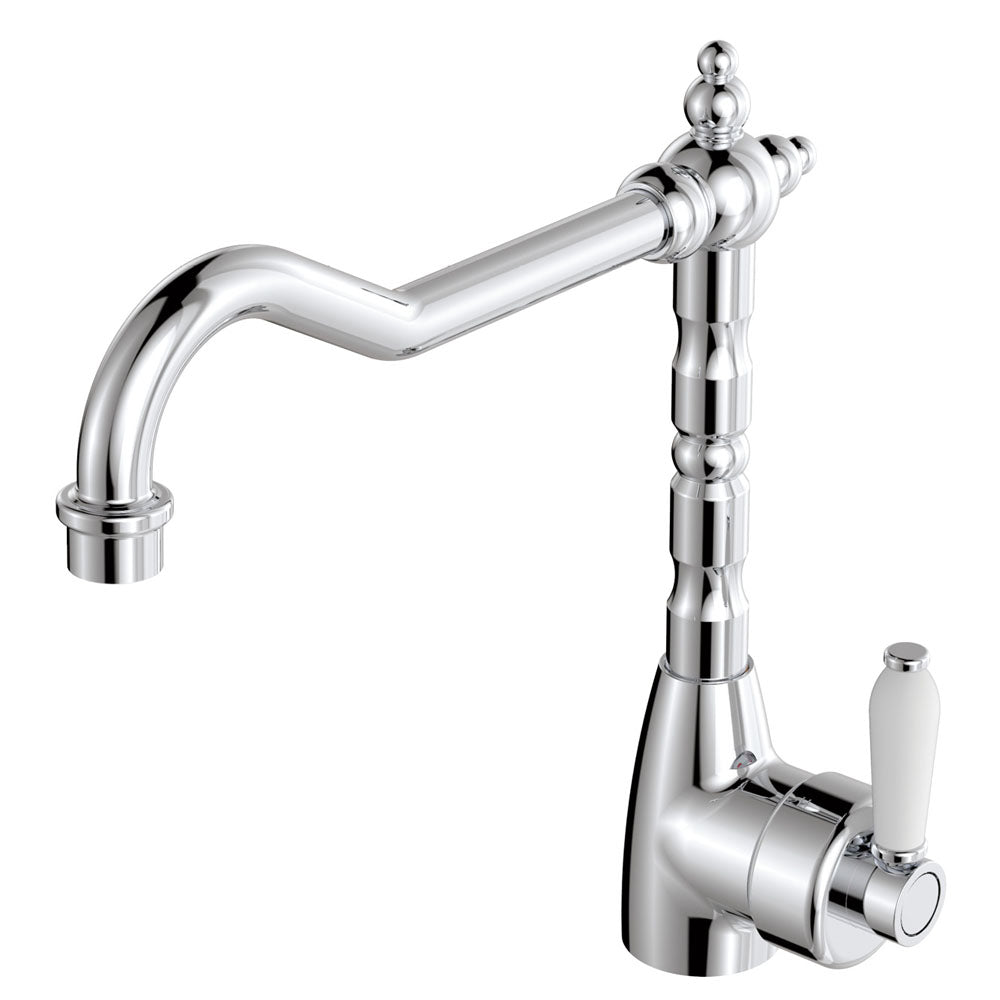 Fienza Eleanor Shepherds Crook Sink Mixer - Chrome