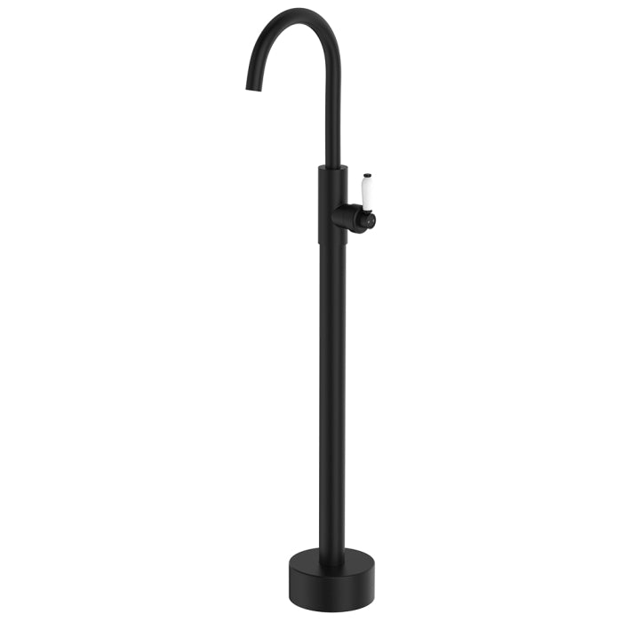 Fienza Eleanor Floor Mounted Basin/Bath Mixer - Matte Black