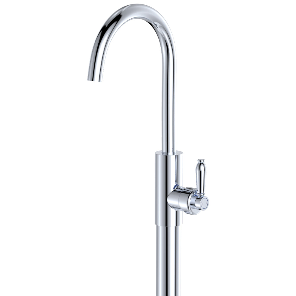 Fienza Eleanor Floor Mounted Basin/Bath Mixer - Chrome