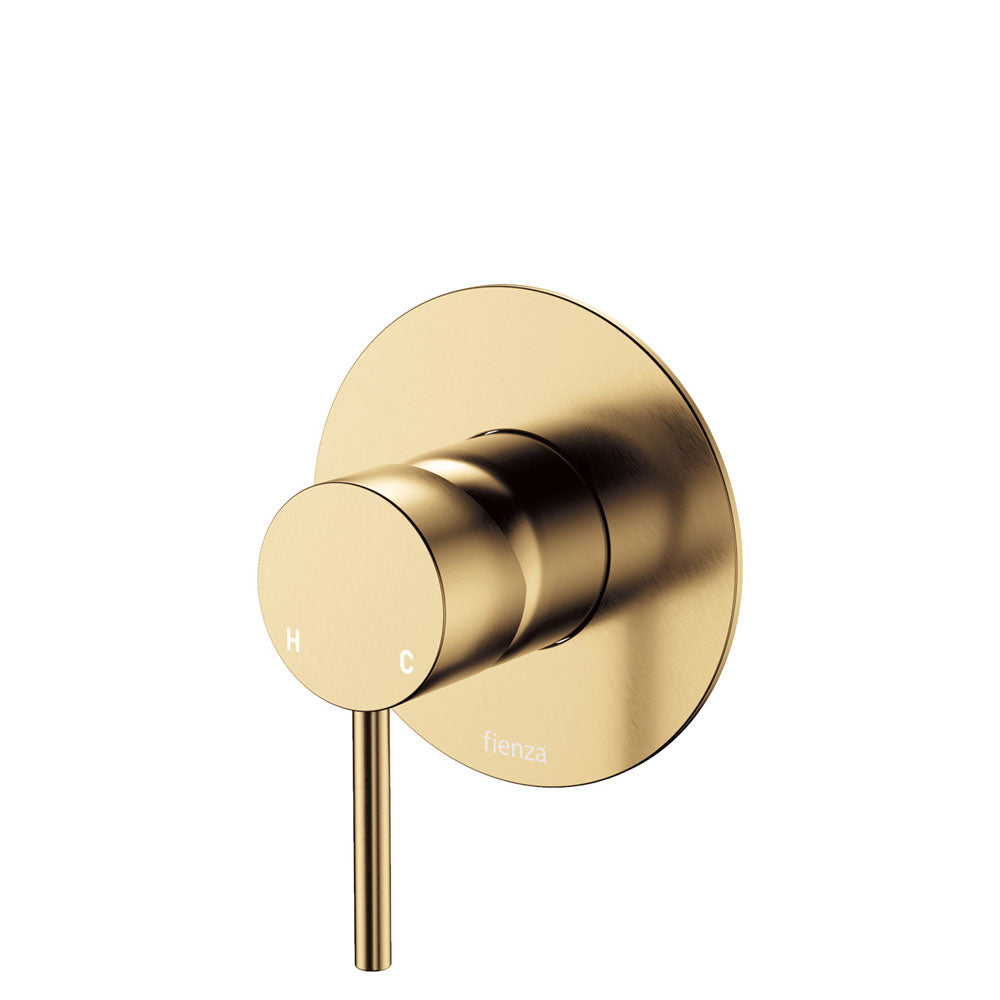 Fienza Kaya Large Round Plate Wall Mixer - Urban Brass