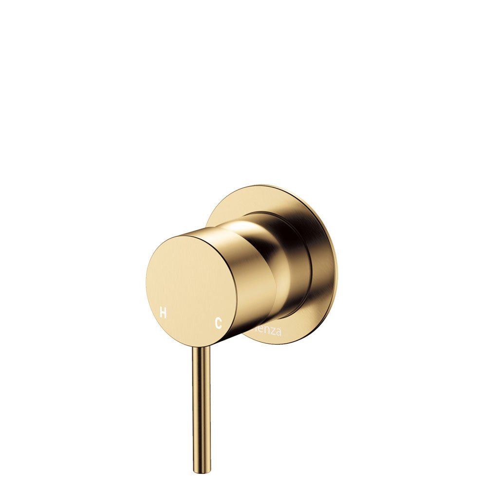 Fienza Kaya Small Round Plate Wall Mixer - Urban Brass