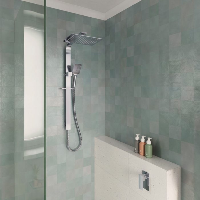 Fienza Tono Rectangular Plate Wall Mixer - Chrome