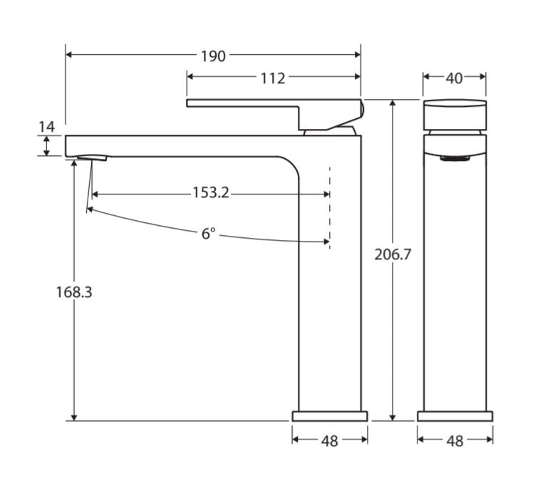 Fienza Tono Basin Mixer - Chrome