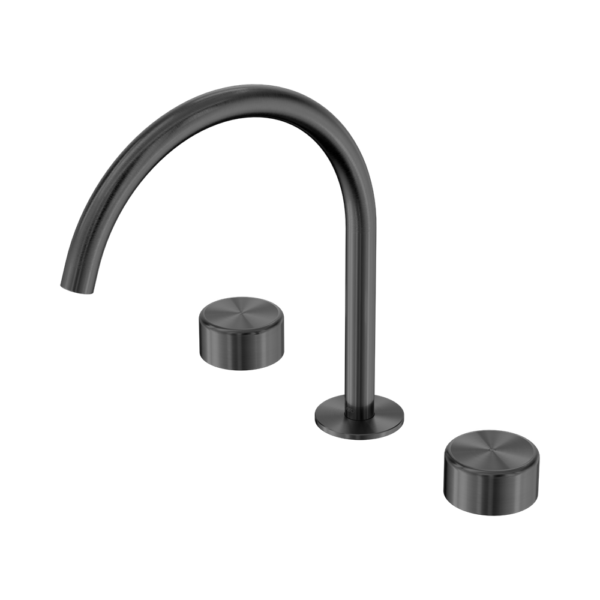 Nero Serenity Basin/Kitchen Set Arc Spout with Metal Handle - Gunmetal