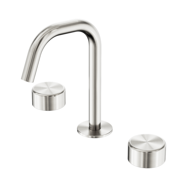 Nero Serenity Progressive Basin Set Edge Spout with Metal Handle - Brushed Nickel