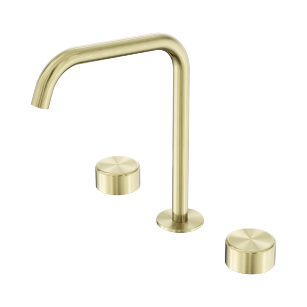 Nero Serenity Basin/Kitchen Set Edge Spout with Metal Handle - Brushed Gold