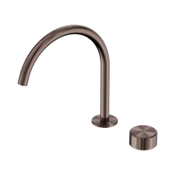 Nero Serenity Progressive Bath/ Kitchen Mixer Arc Spout with Metal Handle - Brushed Bronze