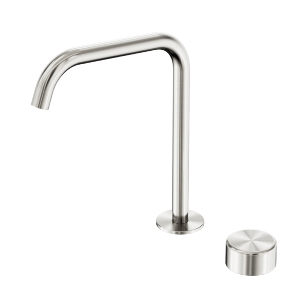 Nero Serenity Progressive Bath/ Kitchen Mixer Edge Spout with Metal Handle - Brushed Nickel