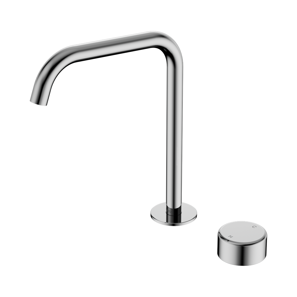Nero Serenity Progressive Bath/ Kitchen Mixer Edge Spout with Metal Handle - Chrome