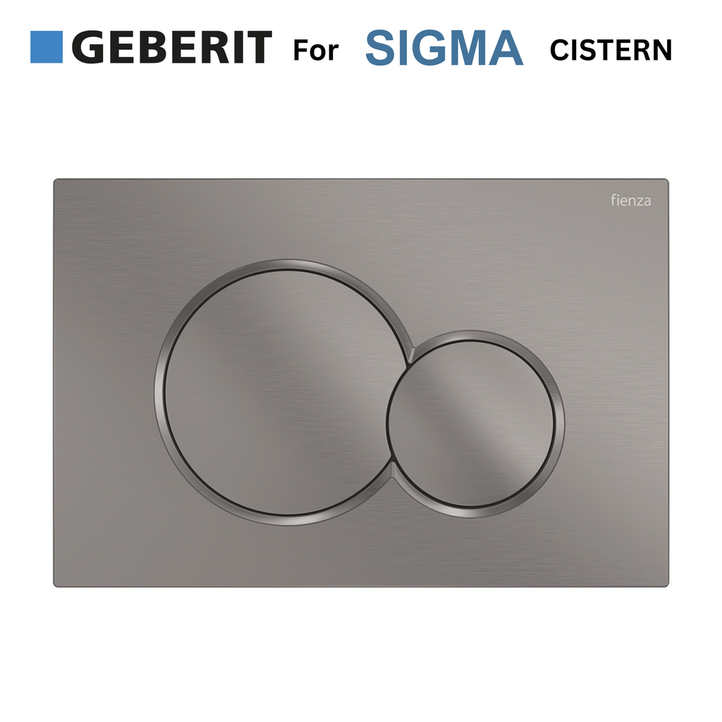 Fienza Round Flush Buttons for Geberit Sigma - Gunmetal