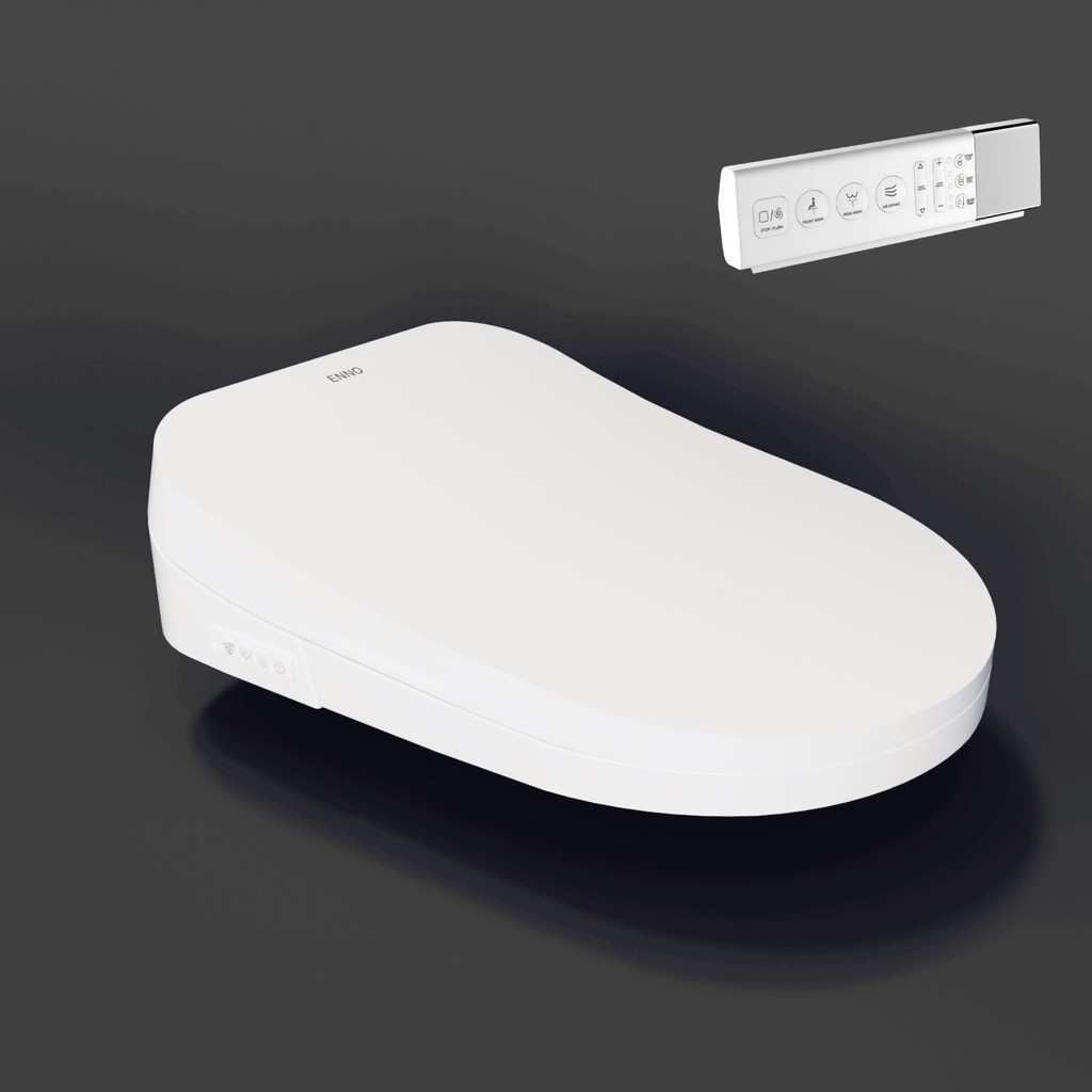 Enno Premium Electric Smart Bidet Toilet Seat With Remote - Gloss White