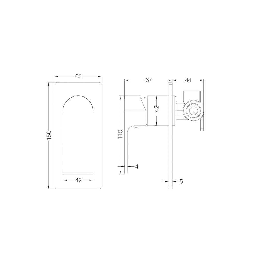 Nero Bianca Shower / Bath Mixer - Brushed Nickel - Wellsons