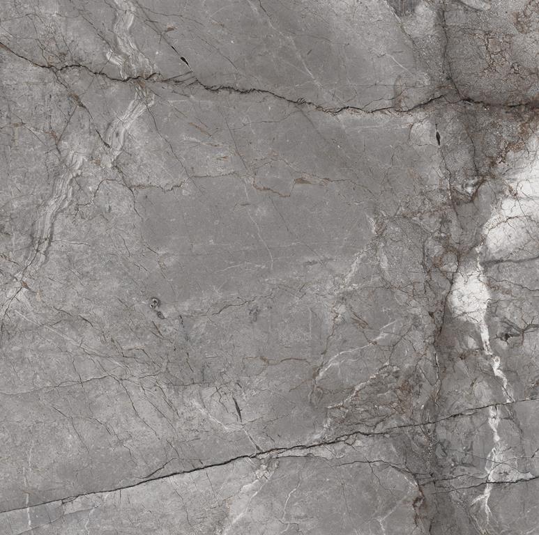 Root Light Grey Polished Marble Look Tile 600x600