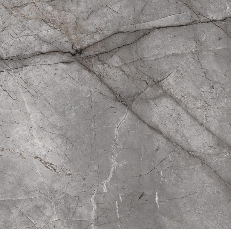 Root Light Grey Polished Marble Look Tile 600x600