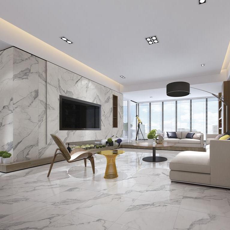 Calacatta Marble Look Tile Polished 600x600