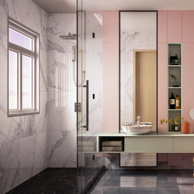 Calacatta Marble Look Tile Polished 600x1200