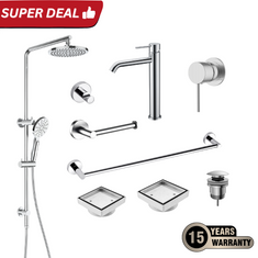 Tapware Shower Complete Bathroom Package Chrome