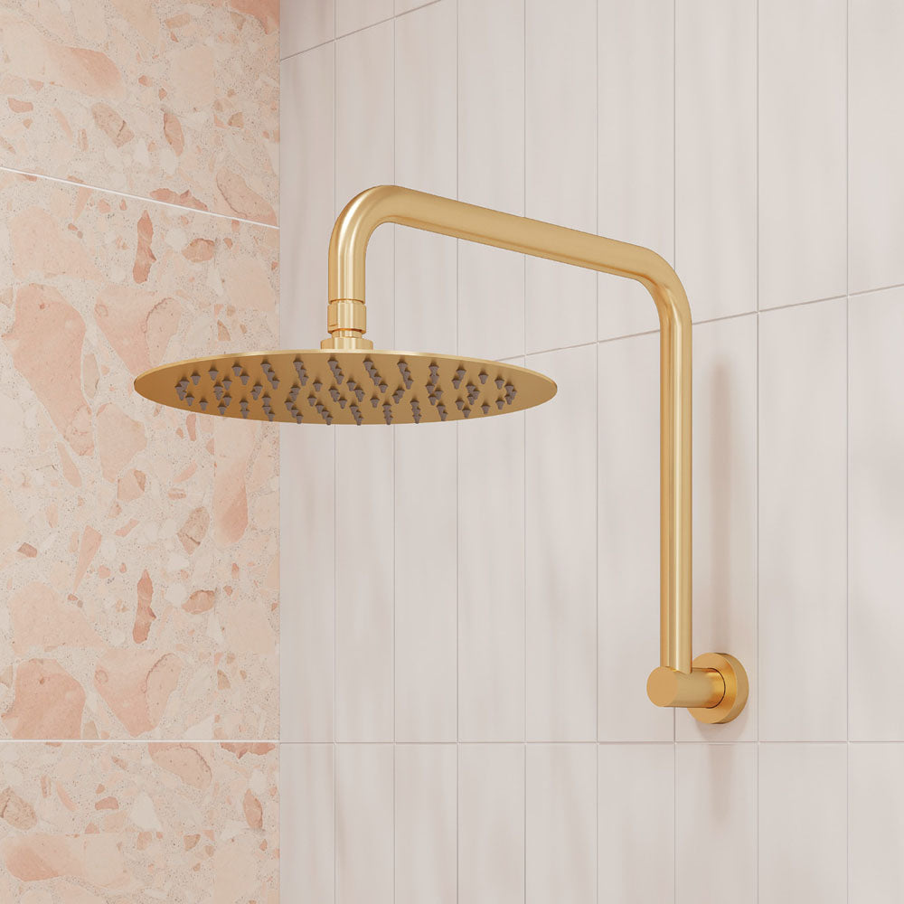Fienza Kaya Gooseneck Shower Arm Set - Urban Brass