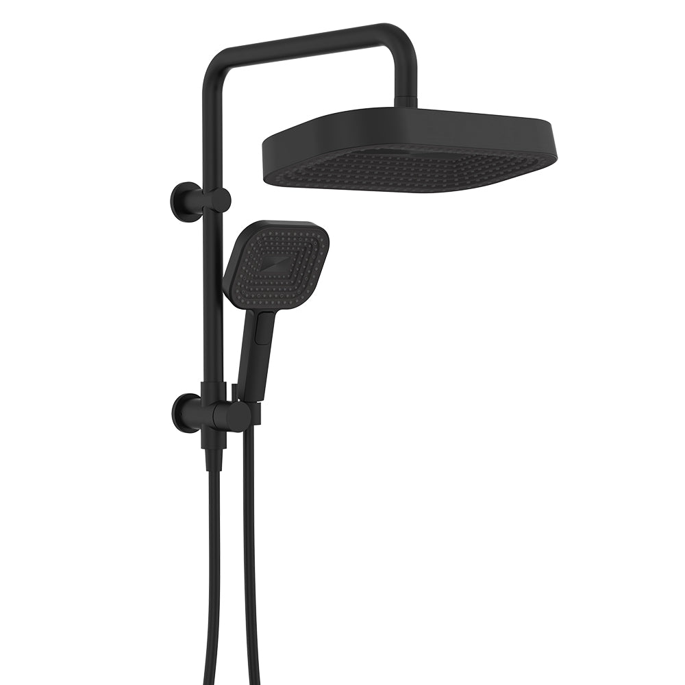 Fienza Kuro Twin Half-Rail Shower - Matte Black