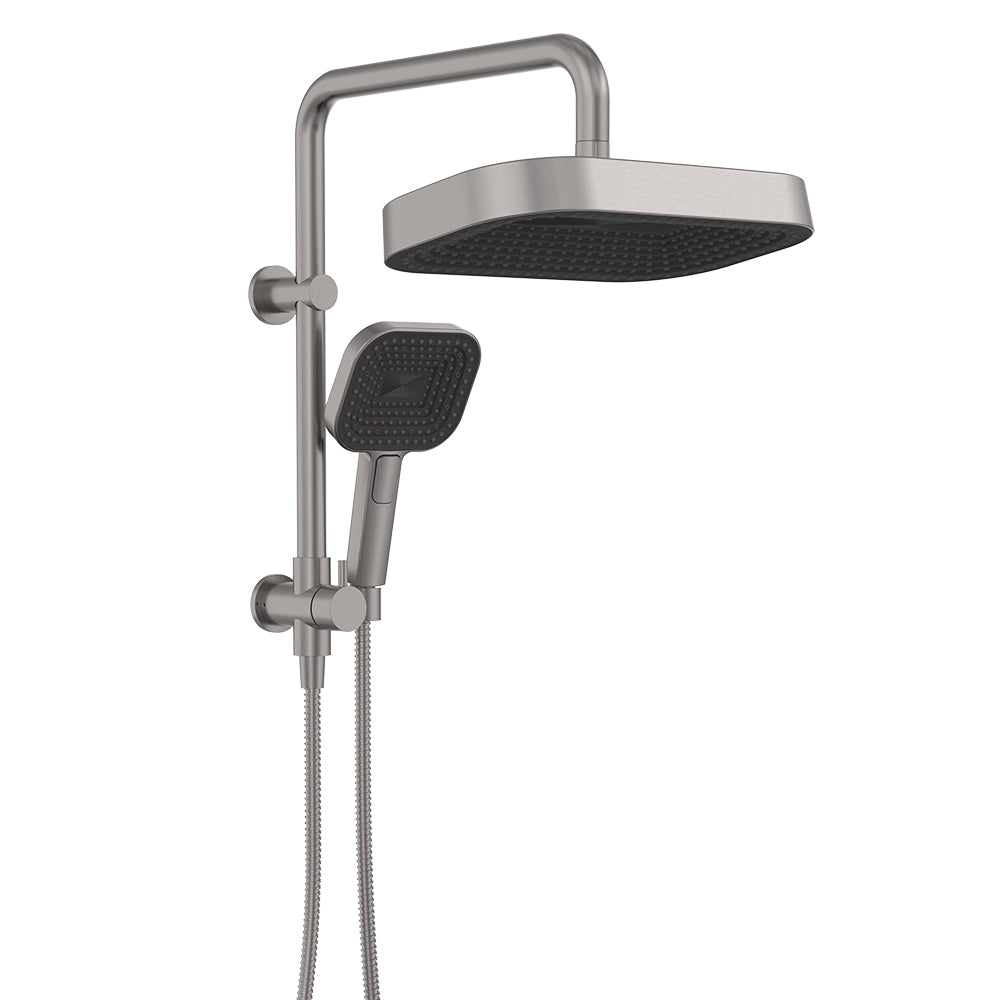 Fienza Kuro Twin Half-Rail Shower - Gunmetal