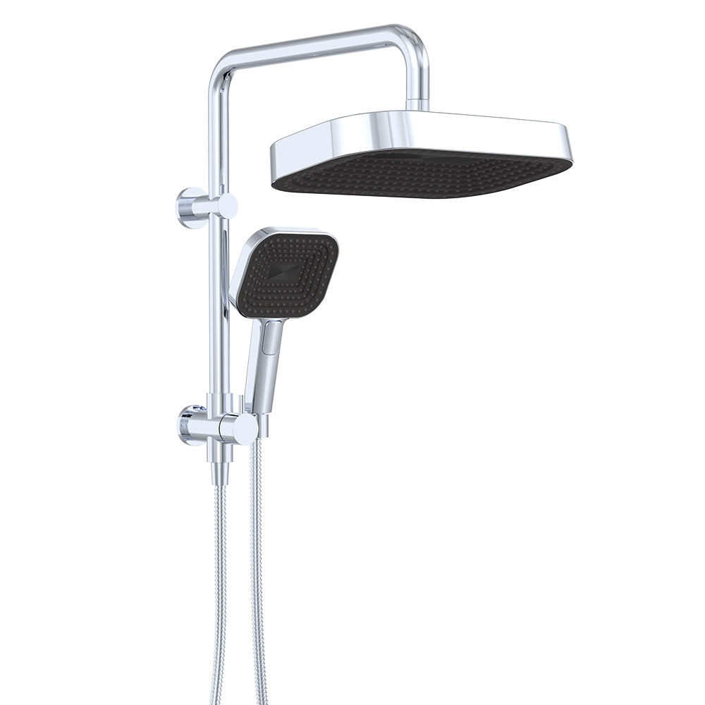 Fienza Kuro Twin Half-Rail Shower - Chrome