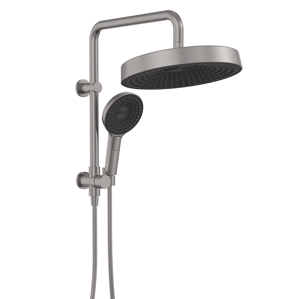 Fienza Kuro Twin Half-Rail Shower - Gunmetal