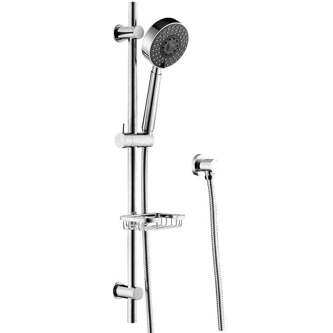 Fienza Michelle Multifunction Rail Shower with Soap Basket - Chrome