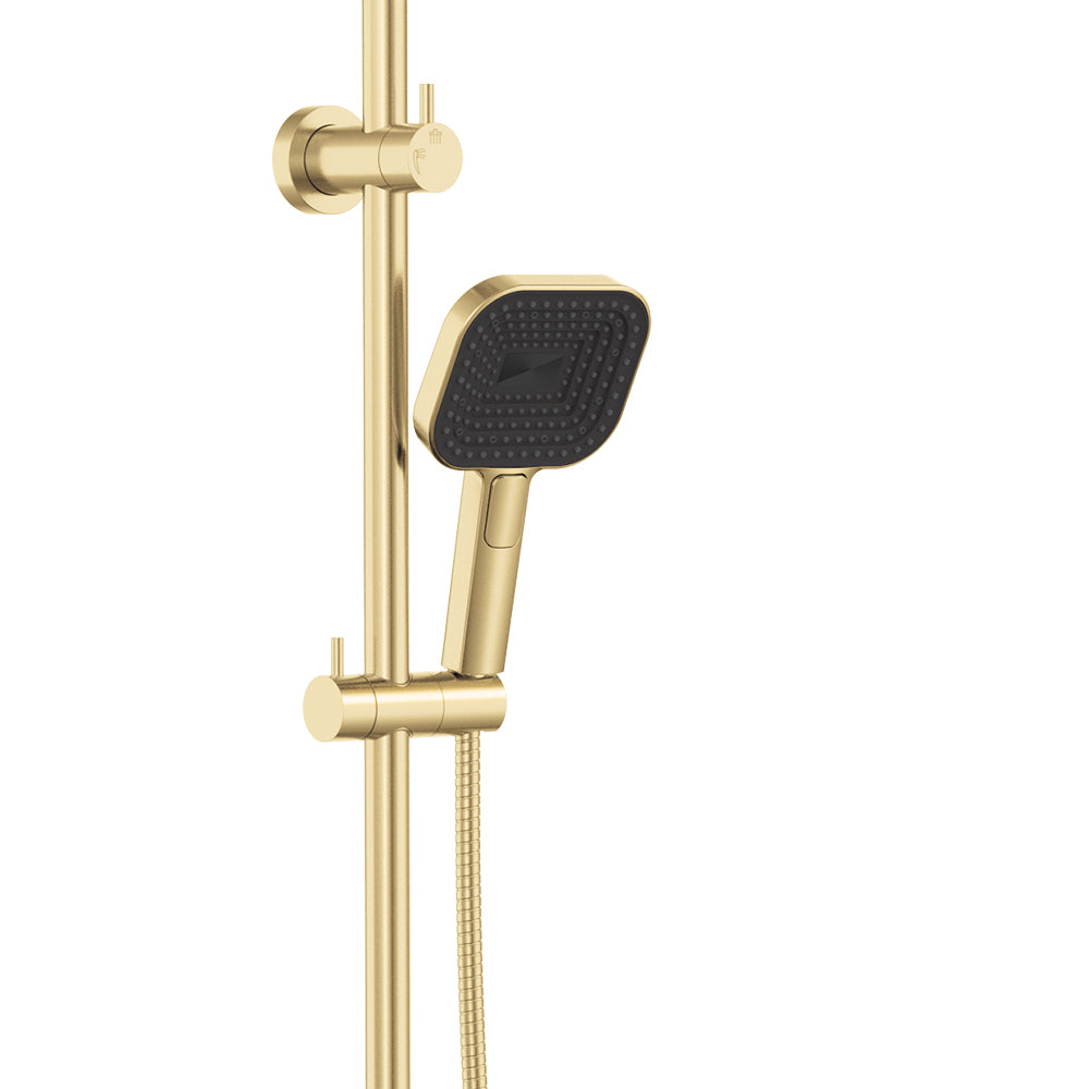 Fienza Kuro Twin Shower - Urban Brass