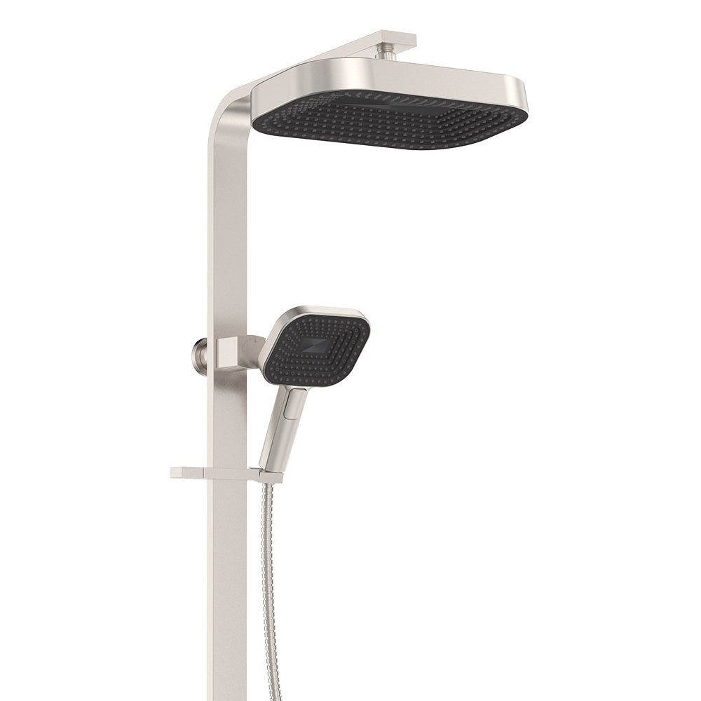 Fienza Kuro Deluxe Twin Shower - Brushed Nickel
