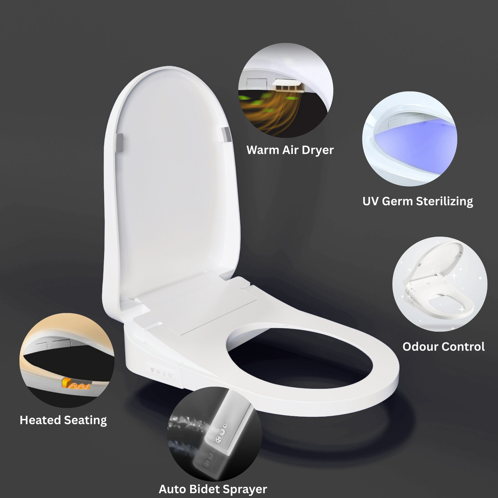 Enno Premium Electric Smart Bidet Toilet Seat With Remote - Gloss White