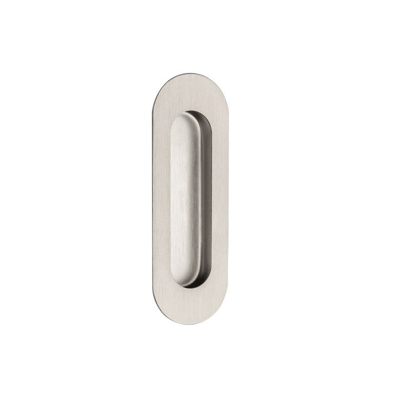Zanda Oval Flush Pull Handle Concealed Fixing - Stainless Steel