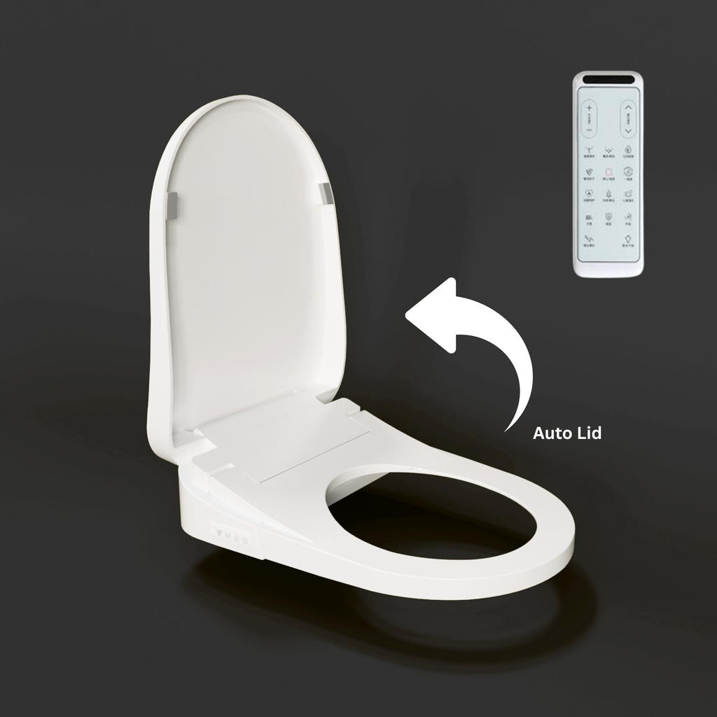 Enno Premium Electric Smart Bidet Toilet Seat With Remote Auto Lid - Gloss White